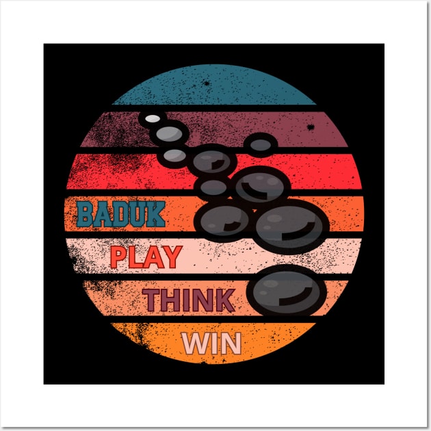 Go Baduk Play Think Win Wall Art by Piggy Boxer